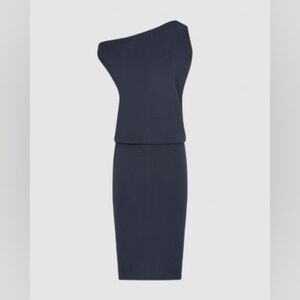 REISS Claudine Navy Blue Midi Dress, Size XS, New with Tags.